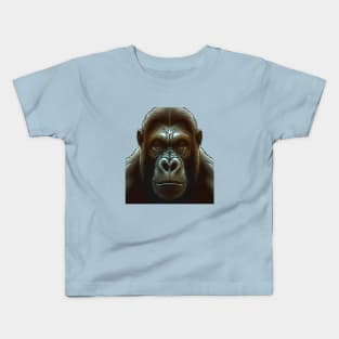 Ape Mountain Gorilla Fun Face Cut Out Kids T-Shirt